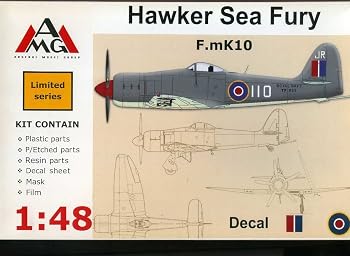 【中古】アーゼナル 1/48 シーフューリーF Mk.10 RAN プラモデル ASE48601|ハッピーストア藤岡