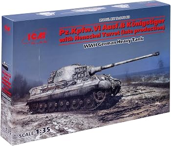 【中古】アイシーエム ICM 1/35 ドイツ軍 重戦車 キングタイガー ヘンシェル砲塔 プラモデル 35363｜ハッピーストア藤岡