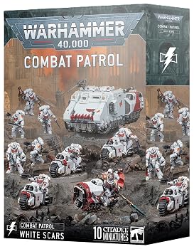 【中古】(非常に良い)ウォーハンマー40K:コンバットパトロール ? ホワイトスカーズ 宇宙海兵隊 ミニチュア、サブボーデンカーン、アサルトインターサー、アウトライ|ハッピーストア藤岡