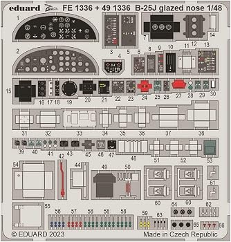 【中古】エデュアルド 1/48 ズーム B-25J グラスノーズ エッチングパーツ(HKモデル用) プラモデル用パーツ EDUFE1336｜ハッピーストア藤岡