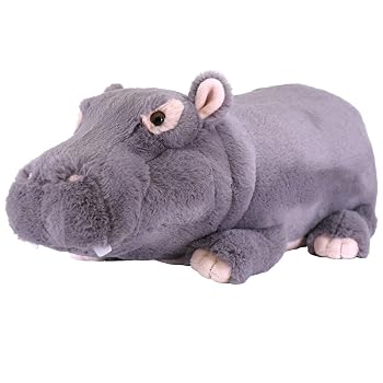 【中古】(非常に良い)サンレモン ひざかば 25×44×17cm ぬいぐるみ アニマル かわいい 動物園 カバ P-1133|ハッピーストア藤岡