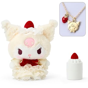 【中古】(非常に良い)サンリオ(SANRIO) ぬいぐるみ&ネックレス(ショートケーキ) クロミ 小物入れ ギフト 391221|ハッピーストア藤岡