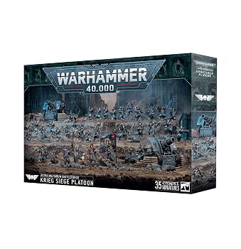 【中古】(非常に良い)ゲームワークショップ ウォーハンマー 40,000 - アストラ・ミリタラム:バトルフォース - クリーグ包囲小隊|ハッピーストア藤岡