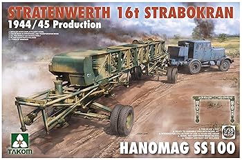 【中古】タコム 1/35 ドイツ軍 シュトラーテンヴェルト社 16t ガントリークレーン w/ハノマーグSS100 トラクター 1944/45年生産 プラモデル TKO2124|ハッピーストア藤岡