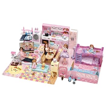 【中古】(非常に良い)タカラトミー 『 リカちゃん チャイムでピンポーン かぞくでゆったりさん 』 着せ替え お人形 おままごと おもちゃ 3歳以上 玩具安全基準合格 ST｜ハッピーストア藤岡