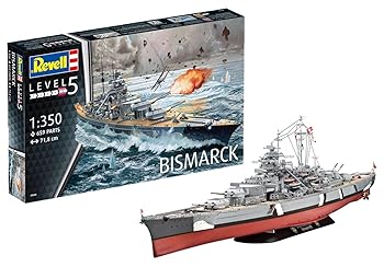 【中古】ドイツレベル(Revell) 1/350 ドイツ海軍戦艦 ビスマルク プラモデル｜ハッピーストア藤岡
