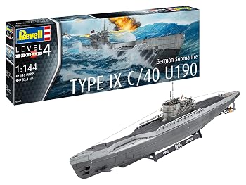 【中古】(非常に良い)ドイツレベル(Revell) 1/144 ドイツ潜水艦 Type IX C/40 プラモデル 組立キット 05167｜ハッピーストア藤岡