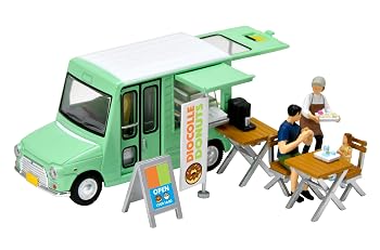 【中古】トミーテック (TOMYTEC) ジオコレ64#カースナップ 24a ドーナツ屋 ABS樹脂、PVC製人形・小物セット ＋ 1/64スケールダイキャスト製ミニカー セッ｜ハッピーストア藤岡