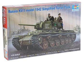【中古】トランペッター 1/35 ソビエト軍 KV-1重戦車 1942 簡易生産型砲塔 プラモデル 00358｜ハッピーストア藤岡