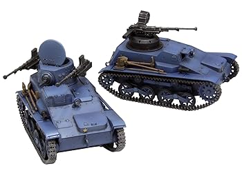 【中古】(非常に良い)ファインモールド ガールズ&パンツァー リボンの武者 九四式軽装甲車 鬼チーム スーパー改 & 無人砲塔仕様 2台セット 1/35スケール プラモデル 4|ハッピーストア藤岡