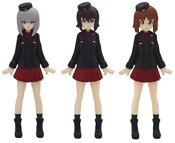 【中古】プラッツ ガールズ&パンツァー劇場版 黒森峰女学園 フィギュアセット 3体セット 1/35イメージスケール PVC製塗装済み完成品 GPFC-2|ハッピーストア藤岡