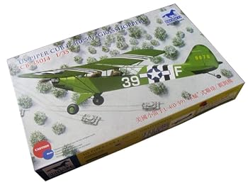 【中古】(非常に良い)ブロンコモデル 1/35 米パイパーカブL-4グラスホッパー連絡機 プラモデル|ハッピーストア藤岡