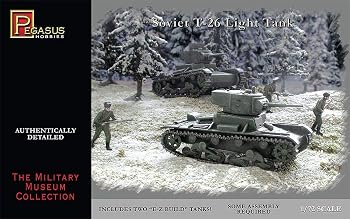 【中古】(非常に良い)ペガサス 1/72 WW.II ソビエト軍 T-26 軽戦車(2輌セット)|ハッピーストア藤岡