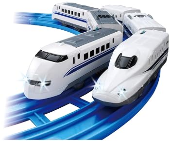 【中古】(非常に良い)プラレール ライト付 パパとぼくの300系&N700typeAのぞみダブルセット|ハッピーストア藤岡
