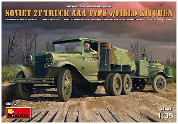 【中古】ミニアート 1/35 ソビエト連邦軍 2トントラックAAA型 (フィールドキッチン付) プラモデル MA35257｜ハッピーストア藤岡