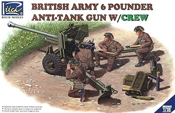 【中古】リッチモデル 1/35 イギリス軍 QF6ポンド対戦車砲 57ミリ+イギリス軍砲兵4体 プラモデル RC35042｜ハッピーストア藤岡