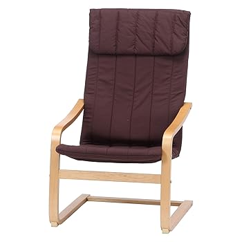 【中古】不二貿易 リラックスチェア パーソナルチェア 1人掛け 幅59×奥行77×高さ102cm ブラウン 木製 曲木 組立商品 一人掛けソファ スリム 84056|ハッピーストア藤岡
