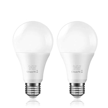 【中古】(非常に良い)ProPOW 夕暮れから夜明けまでの電球、センサーLED電球スマートライト電球 5W A19 自動オン/オフ、屋内/屋外照明ランプ ポーチ、ガレージ、私道、|ハッピーストア藤岡