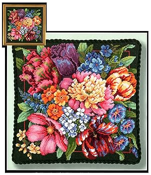 【中古】花の素晴らしさ針キット 14"&times; 14"糸でステッチ｜ハッピーストア藤岡 24,270円