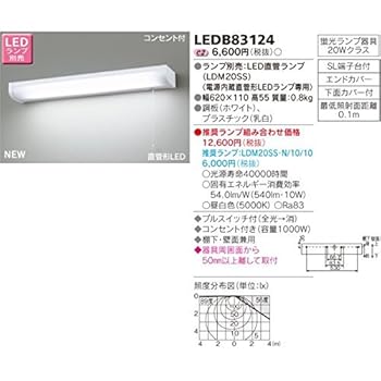 【中古】(非常に良い)東芝(TOSHIBA) LED流し元灯 (LEDランプ別売り) LEDB83124｜ハッピーストア藤岡