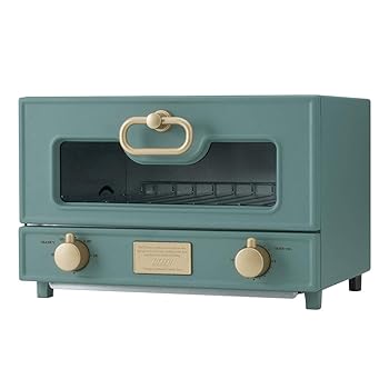 【中古】【Toffy/トフィー】 グリルオーブントースター K-TS2 プレミアム 遠赤外線ヒーター 100℃-230℃温度調節機能 1000W レトロ スレートグリーン K-T|ハッピーストア藤岡