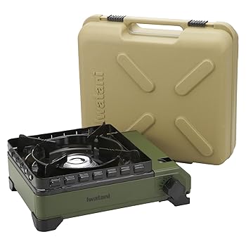 【中古】イワタニ Iwatani 岩谷 カセットコンロ カセットフー タフまる ケース付き キャンプ アウトドア BBQコンロ 停電対策 オリーブ 日本製 CB-ODX-1-O｜ハッピーストア藤岡