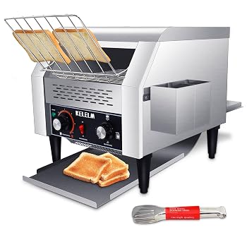 【中古】Conveyor Toaster,Commercial Toaster,Heavy Duty Restaurant Toaster,Electric Stainless Steel Toaster Conveyor 300 Slices for Bread Bun Ba|ハッピーストア藤岡
