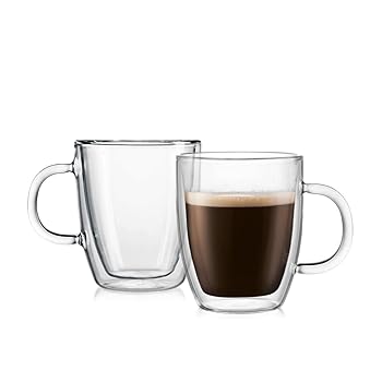 【中古】(非常に良い)Bodum Bistro 2-Piece Double Wall Mug, 10-Ounce, Clear by Bodum|ハッピーストア藤岡