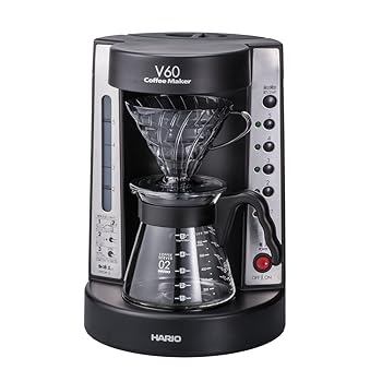 【中古】(非常に良い)ハリオ 珈琲王 コーヒーメーカー V60 透明ブラック EVCM-5TB｜ハッピーストア藤岡