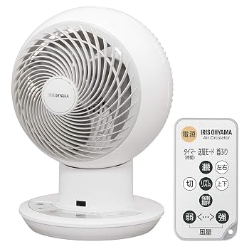 【中古】(非常に良い)アイリスオーヤマ サーキュレーター アイ 静音 上下左右首振り 30畳 パワフル送風 DCモーター リモコン付き ホワイト PCF-SDC18T｜ハッピーストア藤岡
