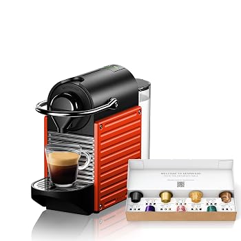 【中古】ネスプレッソ カプセル式コーヒーメーカー ピクシー ツー レッド 水タンク容量0.7L メタル素材 C61-RE-W|ハッピーストア藤岡