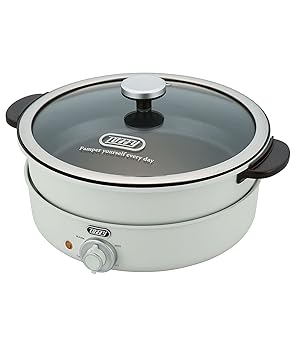 【中古】【Toffy/トフィー】 電気グリル鍋 K-HP2 たこ焼きプレート 3WAY 煮る 焼く 炊く 蒸す 3.5L 1200W高火力 2色鍋 チーズフォンデュ レトロ アッシュ｜ハッピーストア藤岡