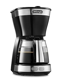 【中古】DeLonghi(デロンギ) De'Longhiドリップコーヒーメーカー アクティブ ICM12011J-BK レギュラーコーヒー 5杯用 ペーパーレスフィルター [インテン｜ハッピーストア藤岡