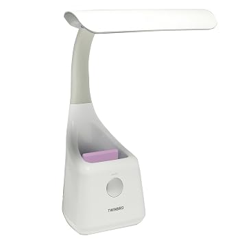 【中古】(非常に良い)ツインバード REFLECTECHシリーズ ペンスタンド付 LED キッズライト 子供 ホワイト タッチスイッチ 卓上 ペン立て LE-H502W｜ハッピーストア藤岡