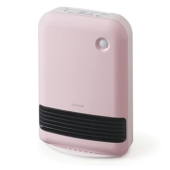 【中古】(非常に良い)アイリスオーヤマ ヒーター セラミックファンヒーター 暖房器具 電気 足元 小型 温風 省エネ 脱衣所 人感センサー付き 大風量 ピンク JCH-12TD4-｜ハッピーストア藤岡