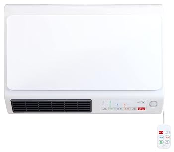 【中古】電響社(Denkyosha) ZEPEAL(ゼピール) 人感センサー付 脱衣所ヒーター DWC-J120N-WH 脱衣所 温風 送風切替 ヒートショック対策 リモコン付き 小型｜ハッピーストア藤岡