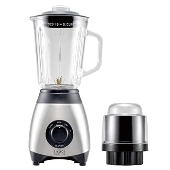 【中古】siroca ミル付きミキサー SJM-115[氷も丸ごと砕ける/ガラス製ボトル/容量1500ml]｜ハッピーストア藤岡