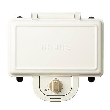 【中古】(非常に良い)ブルーノ BRUNO ホットサンドメーカー 耳まで焼ける 電気 ダブル ホワイト BOE044-WH|ハッピーストア藤岡