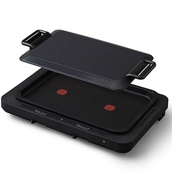 【中古】ホットプレート 左右温度調整 1枚 ブラック WHPK-011-B|ハッピーストア藤岡