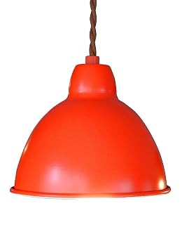 【中古】ペンダントライト led 天井 照明 照明器具 北欧 1灯 おしゃれ オレンジレッド 電球色付属［神戸マザーズランプ］｜ハッピーストア藤岡