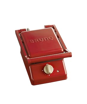 【中古】(非常に良い)BRUNO ブルーノ グリルサンドメーカー シングル ホットサンドメーカー おしゃれ 電気 耳まで焼ける 朝食 パン 食パン タイマー付き プレート取り|ハッピーストア藤岡