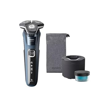 【中古】(非常に良い)PHILIPS S5880/60 セルリアンブルー 5000シリーズ [ウェット&ドライ電気シェーバー (回転式・充電式) ]｜ハッピーストア藤岡