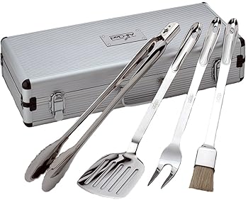 【中古】All-Clad T147 Stainless Steel Tongs Spatula Fork and Brush BBQ Tools Cookware Set, 4-Piece, Silver by All-Clad｜ハッピーストア藤岡