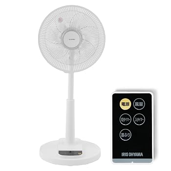 【中古】(非常に良い)アイリスオーヤマ 扇風機 DCモーター 静音 タイマー付 リモコン付 首振り 7枚羽 ソフト気流 風量4段階 LFD-306L ホワイト|ハッピーストア藤岡