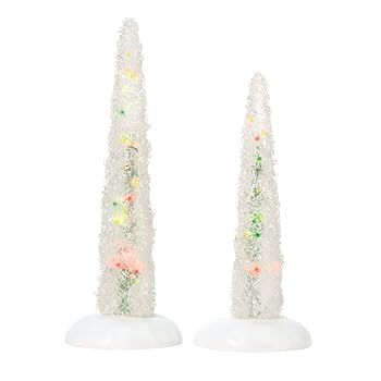 【中古】Department 56 Village Sparkle & Ice Trees Accessory Set of 2 [並行輸入品]｜ハッピーストア藤岡