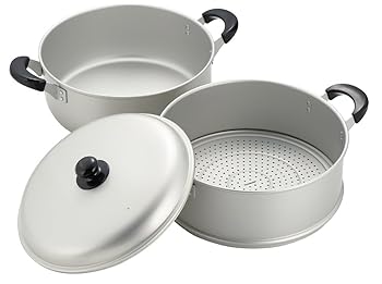 【中古】(非常に良い)ニューセレット アルミ 2段 蒸し器 30cm H-2419|ハッピーストア藤岡