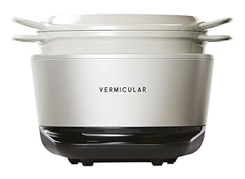 【中古】(非常に良い)バーミキュラ ライスポット 5合炊き 炊飯器 シーソルトホワイト 専用レシピブック付 RP23A-WH|ハッピーストア藤岡