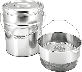 【中古】(非常に良い)ミネックスメタル ステンバケット2 とんがり 中目 18L V-1313B|ハッピーストア藤岡
