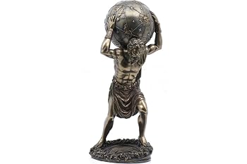 【中古】(非常に良い)天空を持ち上げるアトラス彫像 ブロンズ風仕上げ / Bronze Finish "Atlas Holding the Heavens" Statue(並行輸入品|ハッピーストア藤岡