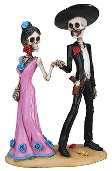 【中古】(非常に良い)Day of The Dead Skeleton Couple Holding Hands Figurine by Summit [並行輸入品]｜ハッピーストア藤岡